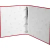 Classeur exacompta 4 anneaux 30mm a4 carte rembordée pvc dos 40mm coloris rouge