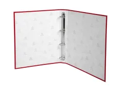 Classeur exacompta 4 anneaux 30mm a4 carte rembordée pvc dos 40mm coloris rouge