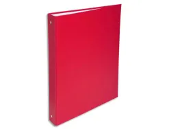 Classeur exacompta 4 anneaux 30mm a4 carte rembordée pvc dos 40mm coloris rouge