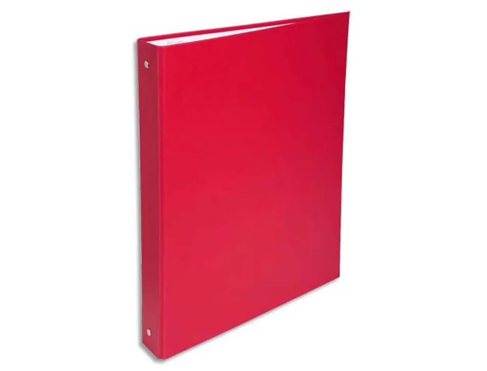 Classeur exacompta 4 anneaux 30mm a4 carte rembordée pvc dos 40mm coloris rouge