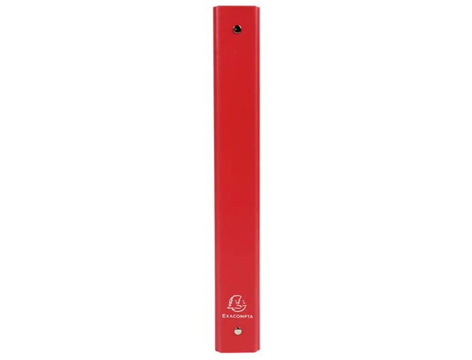 Classeur exacompta 4 anneaux 30mm a4 carte rembordée pvc dos 40mm coloris rouge