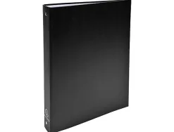 Classeur exacompta 4 anneaux 30mm a4 carte rembordée pvc dos 40mm coloris noir