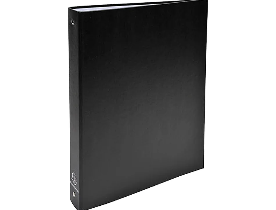 Classeur exacompta 4 anneaux 30mm a4 carte rembordée pvc dos 40mm coloris noir
