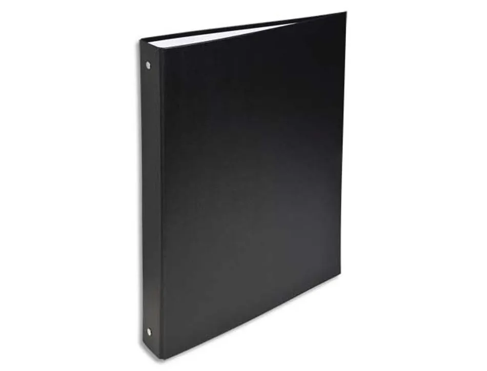 Classeur exacompta 4 anneaux 30mm a4 carte rembordée pvc dos 40mm coloris noir
