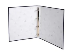 Classeur exacompta 4 anneaux 30mm a4 carte rembordée pvc dos 40mm coloris noir