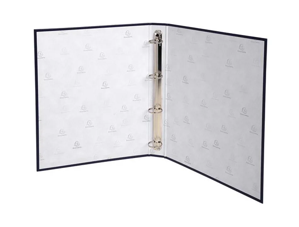 Classeur exacompta 4 anneaux 30mm a4 carte rembordée pvc dos 40mm coloris noir