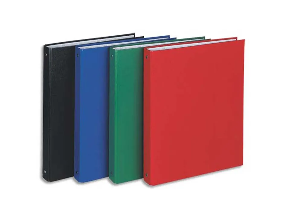 Classeur exacompta 4 anneaux 30mm a4 carte rembordée pvc dos 40mm coloris assortis