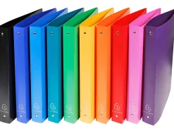 Classeur exacompta 4 anneaux 30mm polypropylène 7/10e a4+ dos 40mm coloris opaques assortis 20u