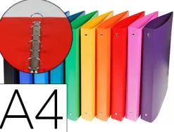 Classeur exacompta 4 anneaux 30mm polypropylène 7/10e a4+ dos 40mm coloris opaques assortis 20u