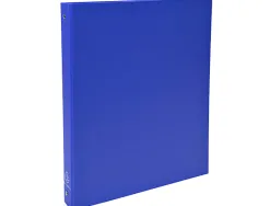 Classeur exacompta 4 anneaux 30mm a4 carte rembordée pvc dos 40mm coloris bleu foncé