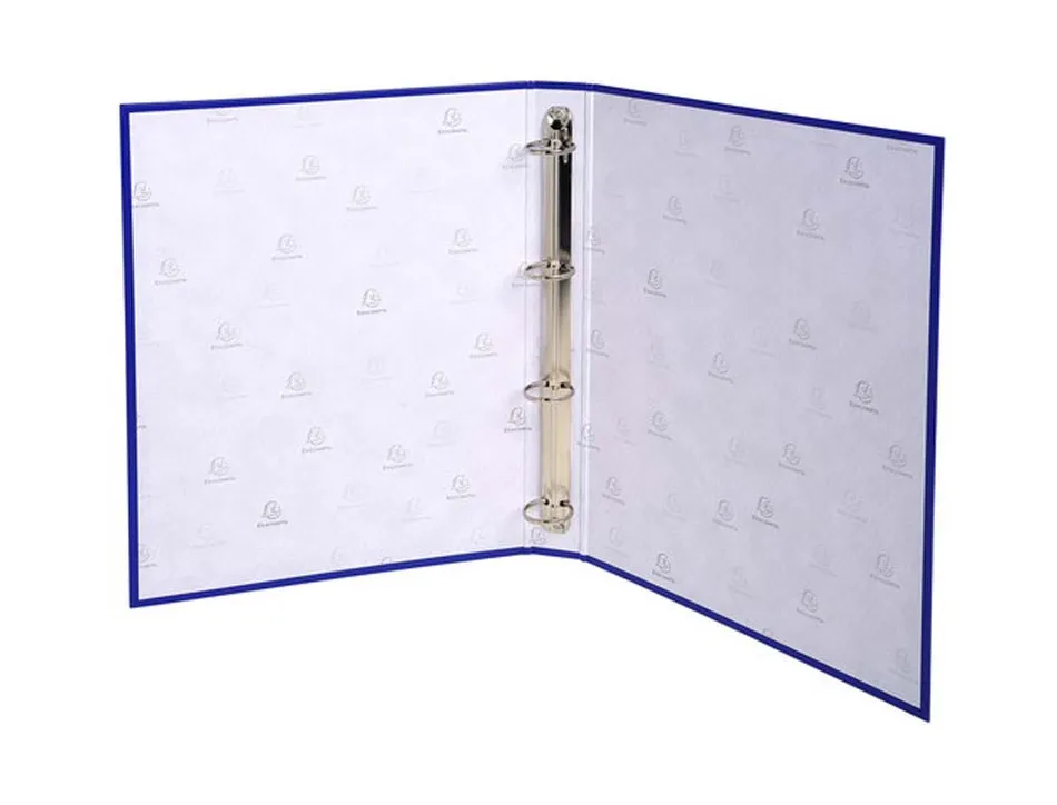 Classeur exacompta 4 anneaux 30mm a4 carte rembordée pvc dos 40mm coloris bleu foncé