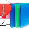 Classeur exacompta chromaline 4 anneaux 30mm a4 polypropylène dos 40mm 5 coloris assortis 10 unités