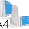 Classeur exacompta chromaline couv souple capacite 140 feuilles 4 anneaux dos de 20 mm dim 32x25 cm coloris