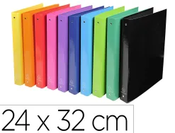 Classeur exacompta forever 4 anneaux dos de 40 mm dim 24x32 cm a4 coloris assortis