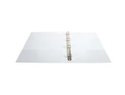 Classeur exacompta kreacover 4 anneaux en d 20mm a4+ 32x27,3cm personnalisable dos 3,4cm pochettes coloris blanc