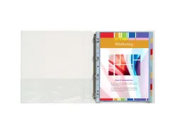 Classeur exacompta kreacover 4 anneaux en d 20mm a4+ 32x27,3cm personnalisable dos 3,4cm pochettes coloris blanc