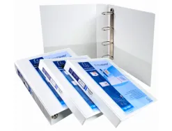 Classeur exacompta kreacover 4 anneaux 15mm a4+ carton recouvert polypropylène dos 38mm personnalisable blanc