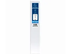 Classeur exacompta kreacover 4 anneaux 50mm a4+ carton recouvert polypropylène dos 75mm personnalisable blanc