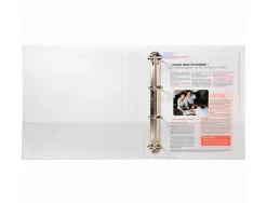 Classeur exacompta kreacover 4 anneaux 40mm a4+ carton recouvert polypropylène dos 64mm personnalisable blanc