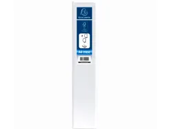 Classeur exacompta kreacover 4 anneaux 40mm a4+ carton recouvert polypropylène dos 64mm personnalisable blanc
