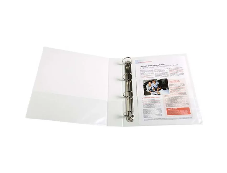 Classeur exacompta kreacover 4 anneaux 40mm a4+ carton recouvert polypropylène dos 64mm personnalisable blanc