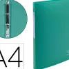 Classeur exacompta opak 4 anneaux 15mm polypropylène mat 5/10e dos 20mm a4 coloris vert