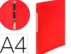 Classeur exacompta opak 4 anneaux 15mm polypropylène mat 5/10e dos 20mm a4 coloris rouge