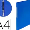 Classeur exacompta opak 4 anneaux 15mm polypropylène mat 5/10e dos 20mm a4 coloris bleu