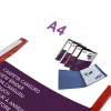 Classeur kangourou liderpapel 2 anneaux en d 25mm polypropylene 283x320mm document a4 coloris rouge