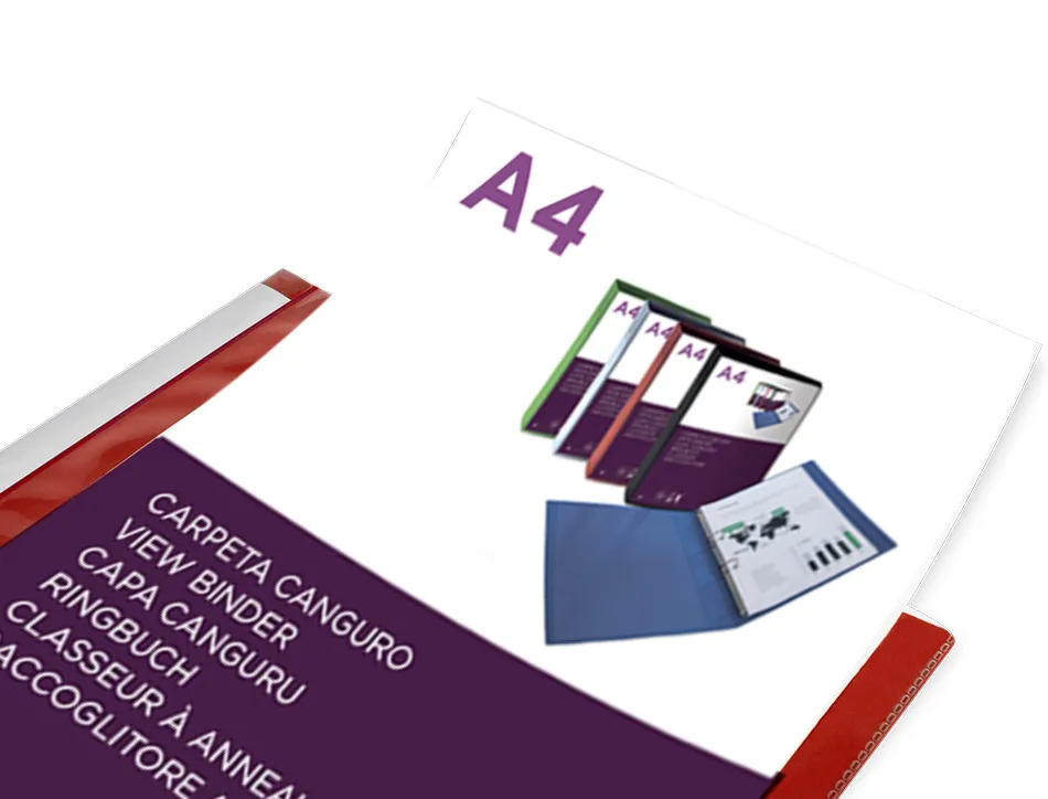 Classeur kangourou liderpapel 2 anneaux en d 25mm polypropylene 283x320mm document a4 coloris rouge