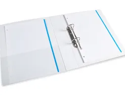 Classeur kangourou liderpapel 2 anneaux 40mm 283x320mm document a4 plastique dos 68mm coloris blanc