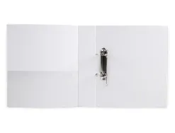 Classeur kangourou liderpapel 2 anneaux 55mm 283x320mm document a4 plastique dos 78mm coloris blanc