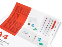 Classeur kangourou liderpapel 2 anneaux 55mm 283x320mm document a4 plastique dos 78mm coloris blanc