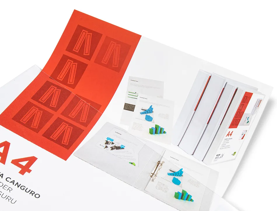 Classeur kangourou liderpapel 2 anneaux 55mm 283x320mm document a4 plastique dos 78mm coloris blanc