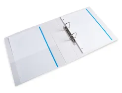 Classeur kangourou liderpapel 2 anneaux 55mm 283x320mm document a4 plastique dos 78mm coloris blanc