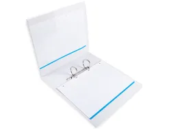 Classeur kangourou liderpapel 2 anneaux 55mm 283x320mm document a4 plastique dos 78mm coloris blanc