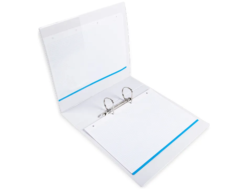 Classeur kangourou liderpapel 2 anneaux 55mm 283x320mm document a4 plastique dos 78mm coloris blanc