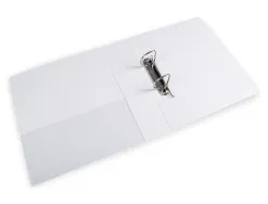 Classeur kangourou liderpapel 2 anneaux 55mm 283x320mm document a4 plastique dos 78mm coloris blanc