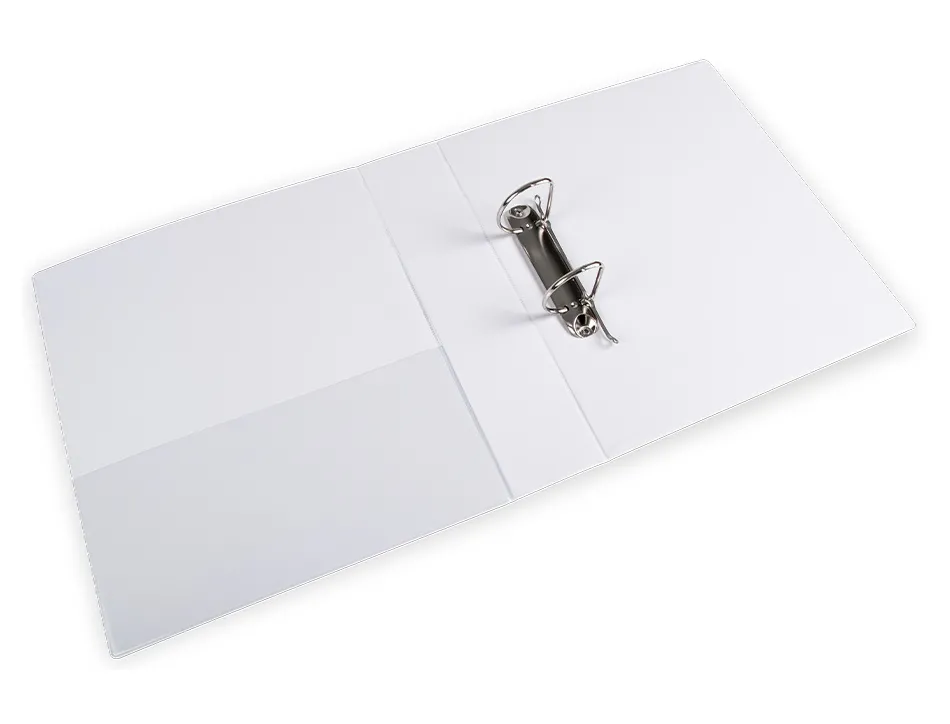 Classeur kangourou liderpapel 2 anneaux 55mm 283x320mm document a4 plastique dos 78mm coloris blanc