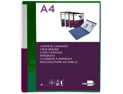 Classeur kangourou liderpapel 2 anneaux en d 25mm polypropylene 283x320mm document a4 coloris vert