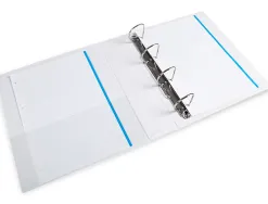 Classeur kangourou liderpapel 4 anneaux 55mm 283x320mm document a4 plastique dos 78mm coloris blanc