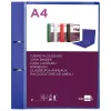 Classeur kangourou liderpapel 2 anneaux en d 40mm polypropylene 283x320mm document a4 coloris bleu translucide