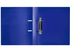 Classeur kangourou liderpapel 2 anneaux en d 40mm polypropylene 283x320mm document a4 coloris bleu translucide