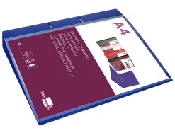 Classeur kangourou liderpapel 2 anneaux en d 40mm polypropylene 283x320mm document a4 coloris bleu translucide