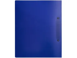 Classeur kangourou liderpapel 2 anneaux en d 40mm polypropylene 283x320mm document a4 coloris bleu translucide