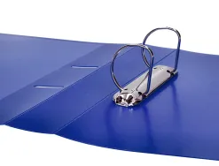 Classeur kangourou liderpapel 2 anneaux en d 40mm polypropylene 283x320mm document a4 coloris bleu translucide