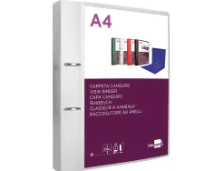 Classeur kangourou liderpapel 2 anneaux en d 40mm polypropylene 283x320mm document a4 coloris
