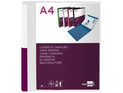 Classeur kangourou liderpapel 2 anneaux en d 25mm polypropylene 283x320mm document a4 coloris
