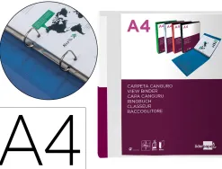 Classeur kangourou liderpapel 2 anneaux en d 25mm polypropylene 283x320mm document a4 coloris