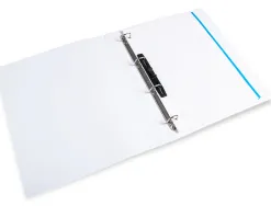 Classeur kangourou liderpapel 4 anneaux 16mm 283x320mm document a4 plastique dos 28mm coloris blanc